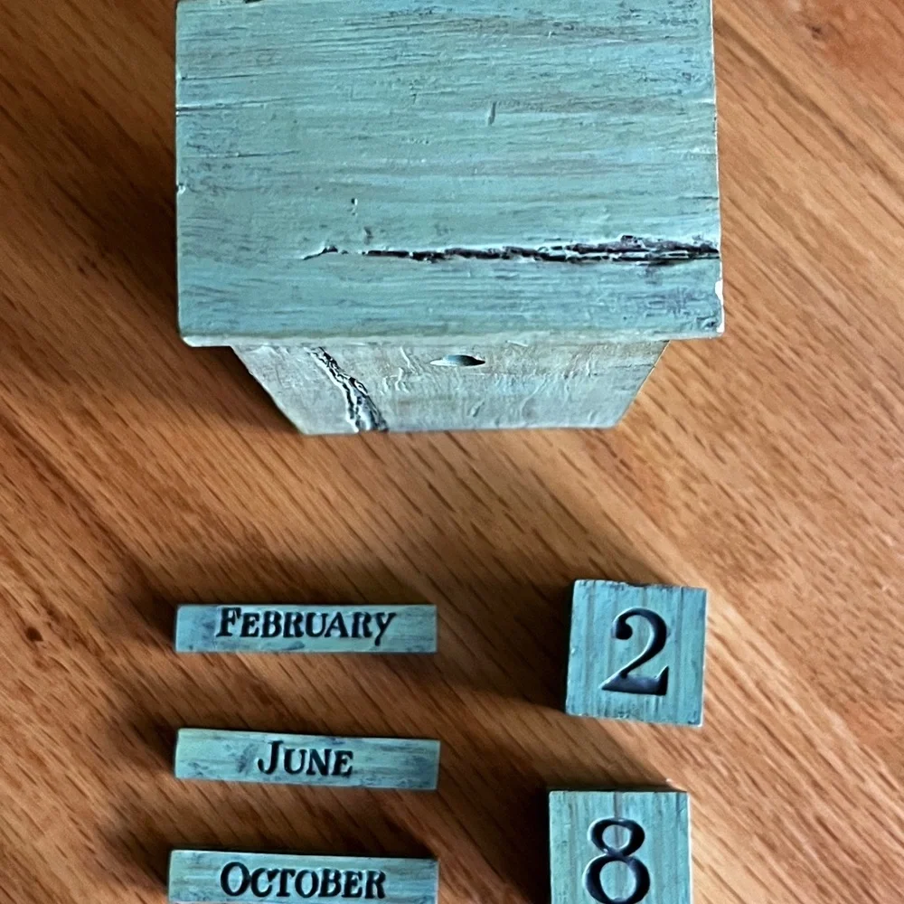 Hallmark Blue Office Calendar with Perpetual Date Display